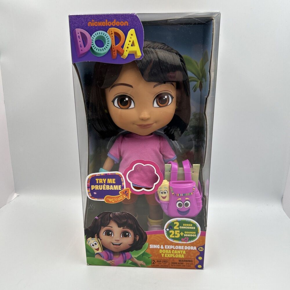 Nickelodeon Dora Sing & Explore Doll 2 Songs 25+ Sounds Backpack NEW 2025